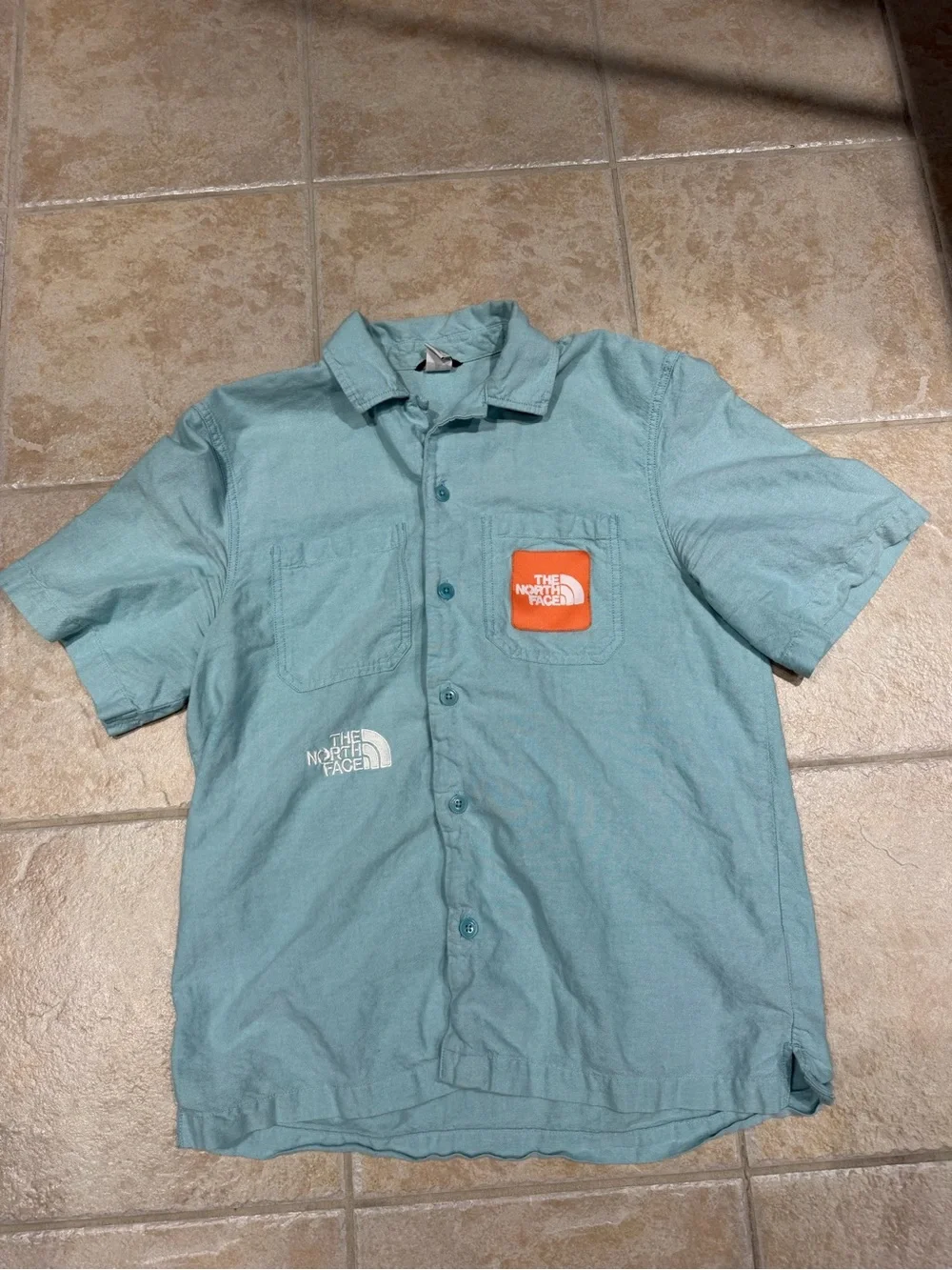 The North Face Men’s Small Valley Utility Shirt Reef Waters Blue Button Up